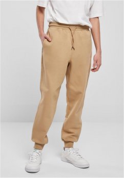 Pánske tepláky Urban Classics Basic Sweatpants - svetlo hnedé