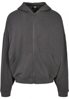 Pánska mikina Urban Classics Organic 90 Zip Hoody - darkshadow