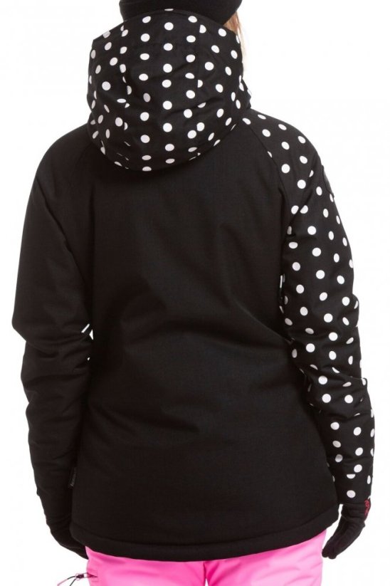 Zimní snowboardová dámská bunda Meatfly Deborah black dots