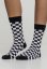 Ponožky Urban Classics Checker Socks 2-Pack black/white