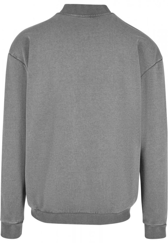Pánská bomber mikina Urban Classics Washed Sweat - šedá