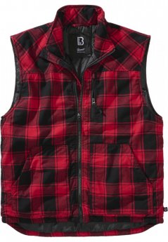 Červeno/černá pánská vesta Brandit Lumber Vest