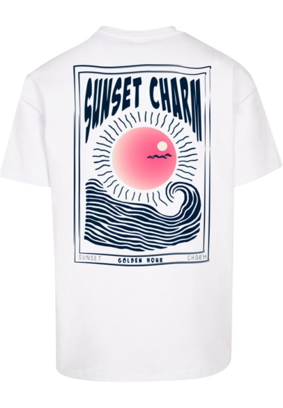 Sunset Charm Oversized T-shirt lightasphalt XS - white