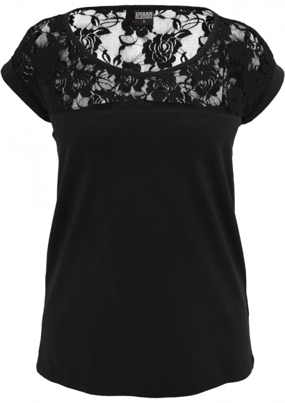 Koszulka  Urban Classics Ladies Top Laces Tee - black