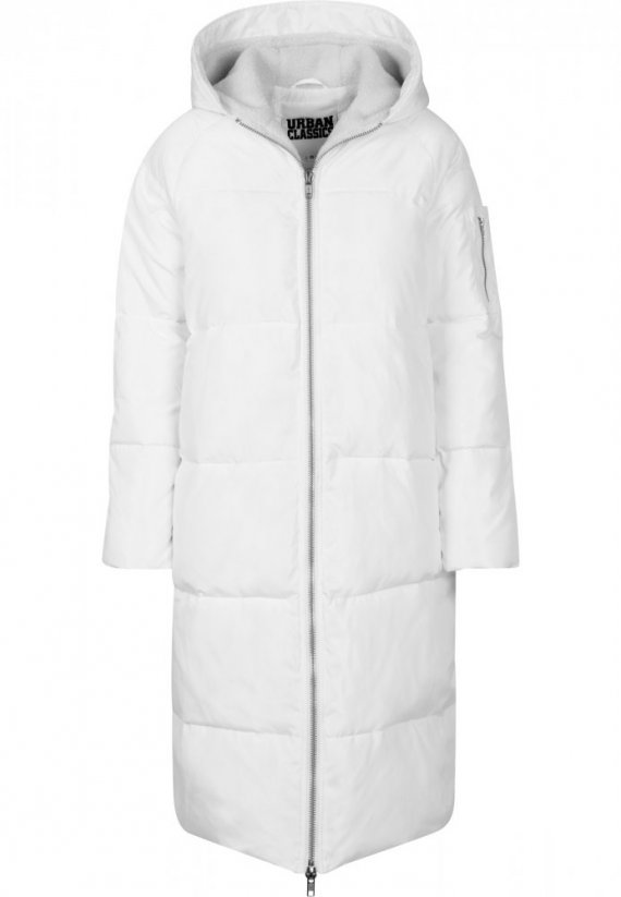 Kurtka Urban Classics Ladies Oversized Hooded Puffer Coat - white/offwhite