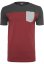 3-Tone Pocket Tee - burgundy/cha/gry