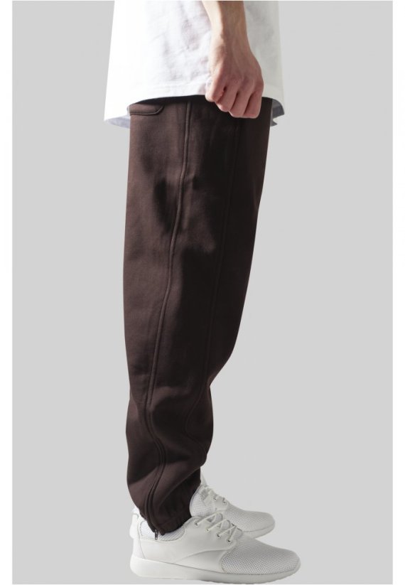 Tmavo hnedé pánske tepláky Urban Classics Sweatpants - Veľkosť: XL