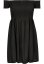 Ladies Smoked Off Shoulder Dress - black