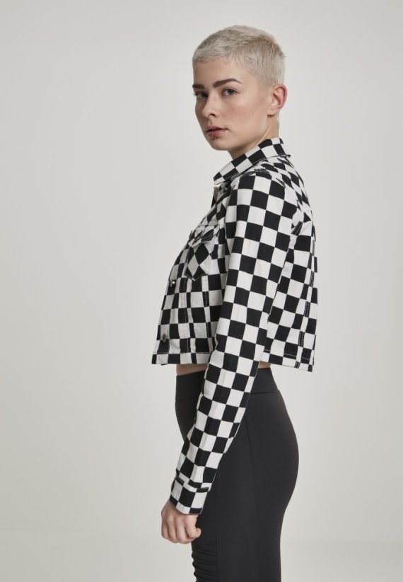 Bunda Urban Classics Ladies Short Check Twill Jacket