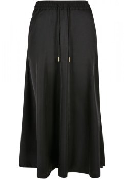 Sukně Urban Classics Ladies Satin Midi Skirt - black