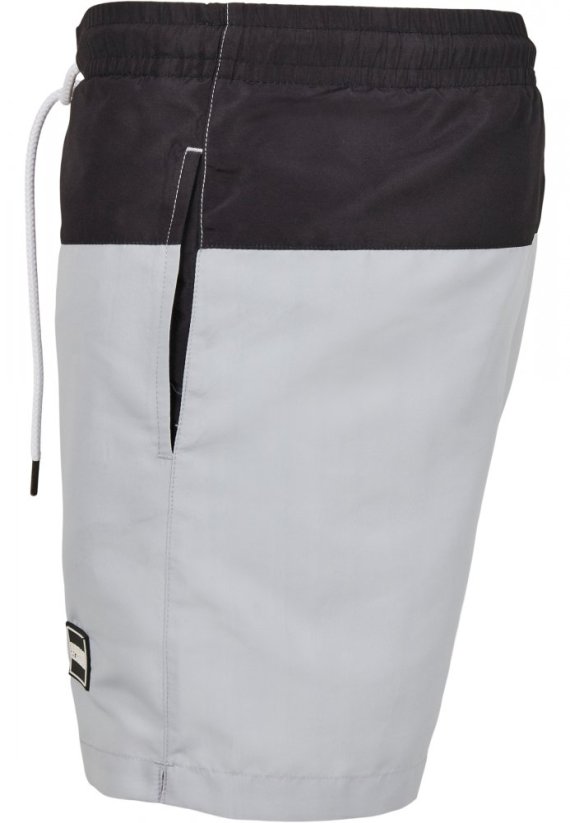 Pánské koupací kraťasy Urban Classics Block Swim Shorts - lightasphalt/black