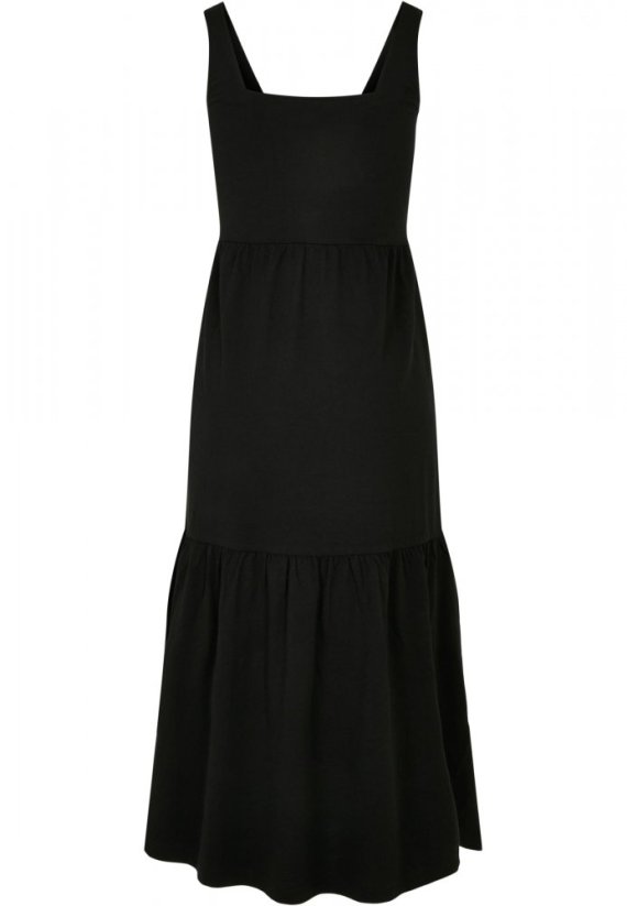 Ladies 7/8 Length Valance Summer Dress - black