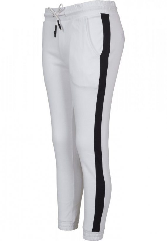 Ladies Interlock Jogpants - white/black