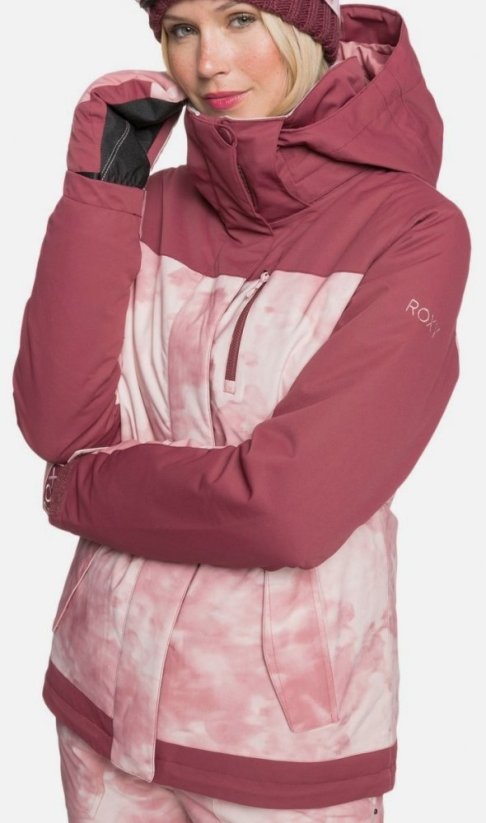 Bunda Roxy Jetty Block silver pink tie dye
