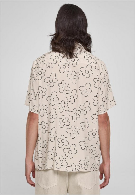 Béžová pánska košeľa Urban Classics Viscose AOP Resort Shirt