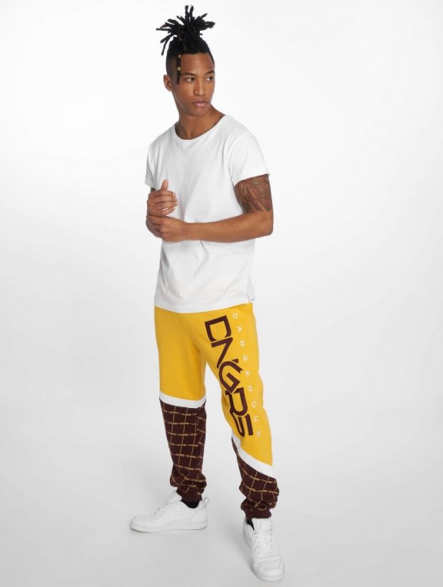 Tepláky Dangerous DNGRS / Sweat Pant Woody in yellow