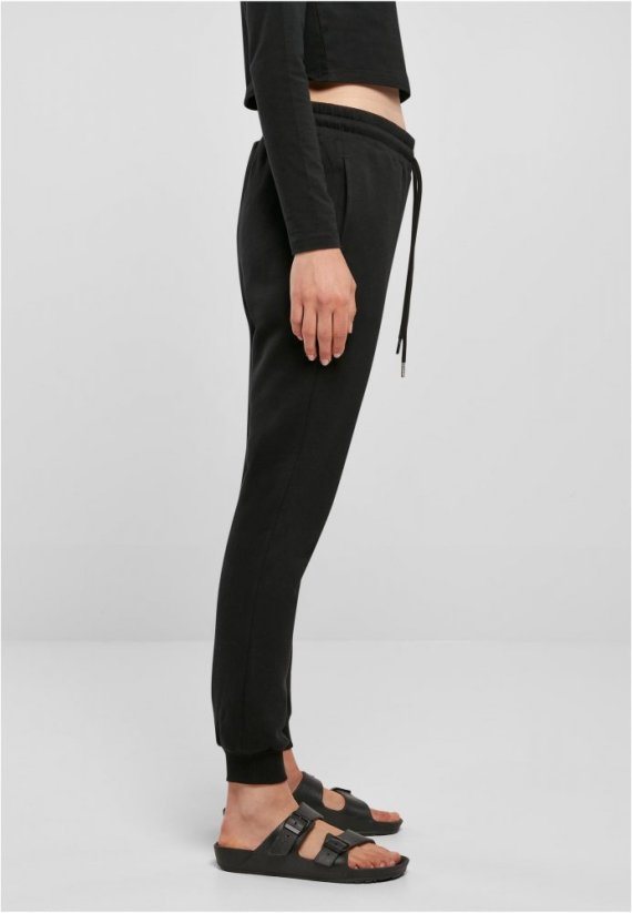 Ladies Organic Slim Sweat Pants - black