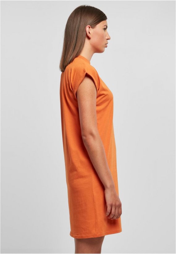 Ladies Turtle Extended Shoulder Dress - vintageorange