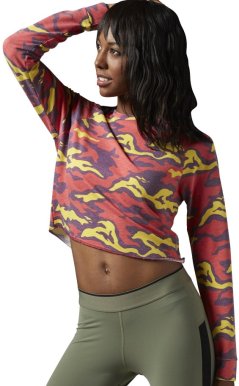 Tričko Reebok Yoga Camo Cover Up laser red