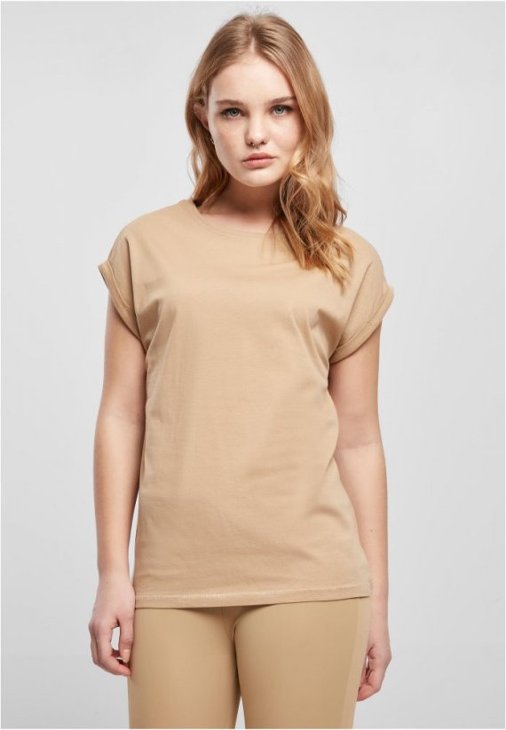 Ladies Extended Shoulder Tee - unionbeige