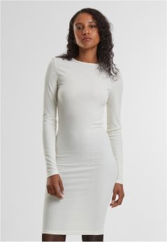 Ladies Rib Dress  - whitesand