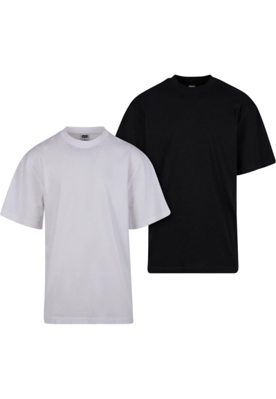 Tall Tee 2-Pack cloud+white 4XL - white+black
