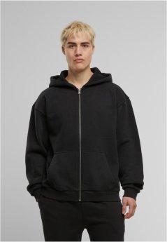 Vintage Heavy Zip Hoodie - black
