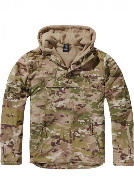 Pánská maskáčová bunda Brandit Fleece Pull Over Windbreaker - tactical camo