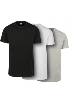 Basic Tee 3-Pack - black/white/grey
