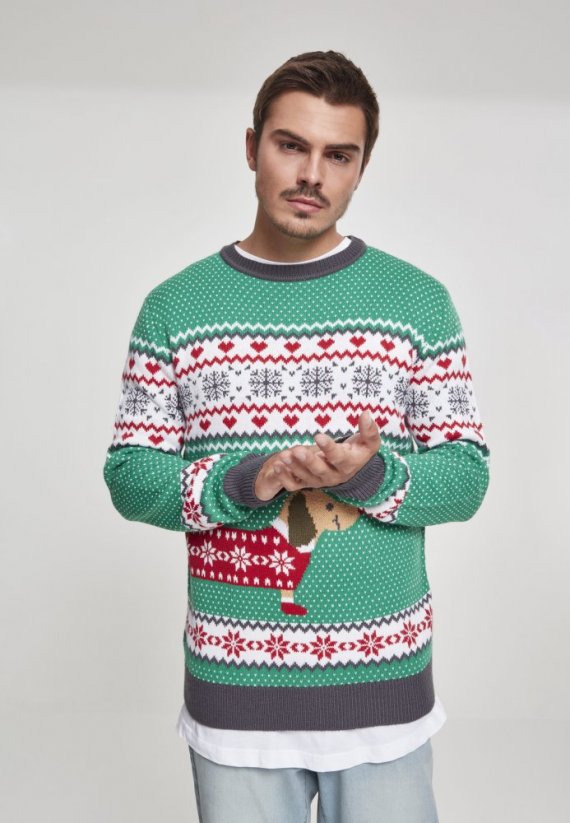 Sweter Urban Classics Sausage Dog Christmas Sweater