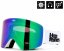 Bielo/zelené snowboardové okuliare Horsefeathers Colt