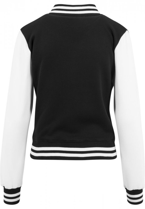 Bunda Urban Classics Ladies 2-tone College Sweatjacket - blk/wht