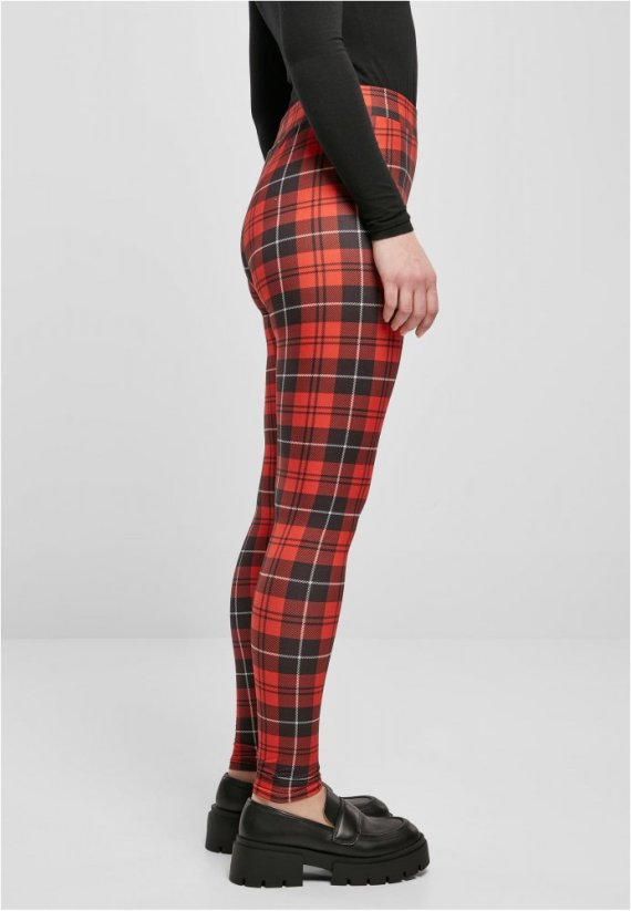 Ladies Soft AOP Leggings - redcheck