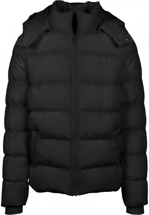 Pánska zimná bunda Urban Classics Hooded Puffer - čierna