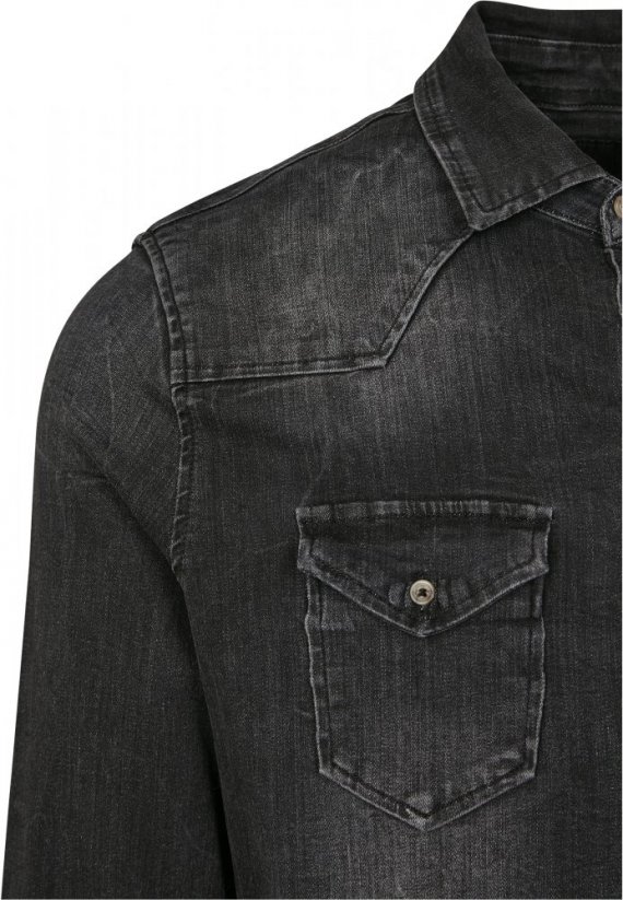 Čierna pánska košeľa Brandit Riley Denim Shirt