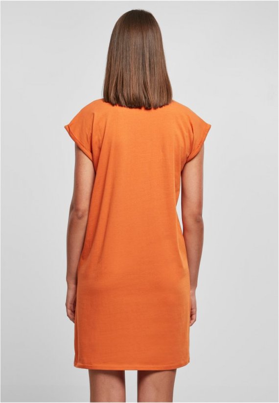 Ladies Turtle Extended Shoulder Dress - vintageorange