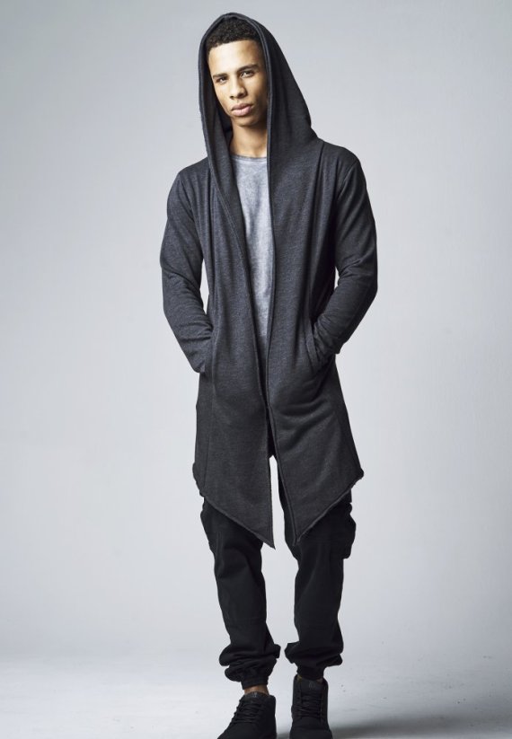 Pánský cardigan Urban Classics Long Open Edge Cardigan - tmavě šedý