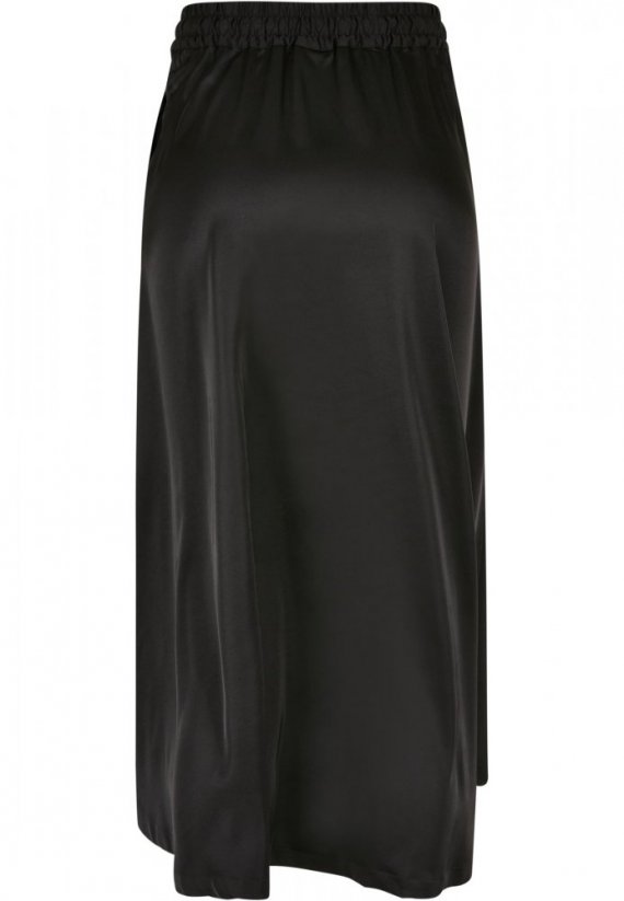 Sukně Urban Classics Ladies Satin Midi Skirt - black