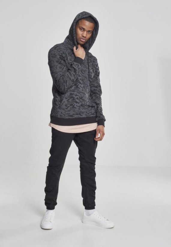 Mikina Urban Classics Sweat Camo Bomber Hoody - dark camouflage