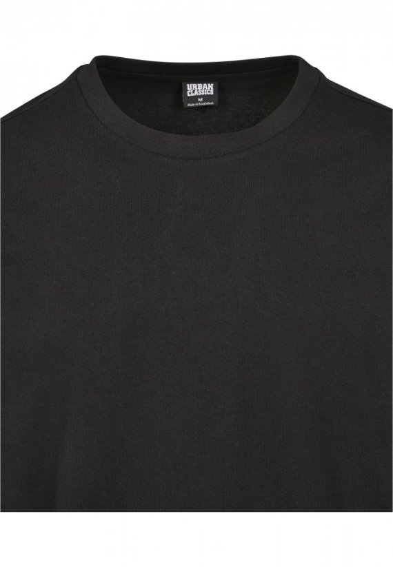 Pánské tričko Urban Classics Oversized Shaped Double Layer LS - černé, bílé