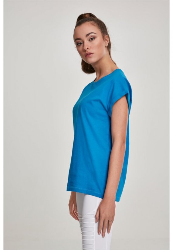 Ladies Extended Shoulder Tee - hawaiianblue