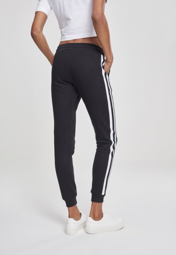 Dámske tepláky Urban Classics Ladies College Contrast Sweatpants - čierno/biele