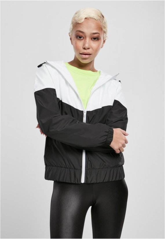 Dámská jarní/podzimní bunda Urban Classics Ladies Arrow Windbreaker - bílá,černá