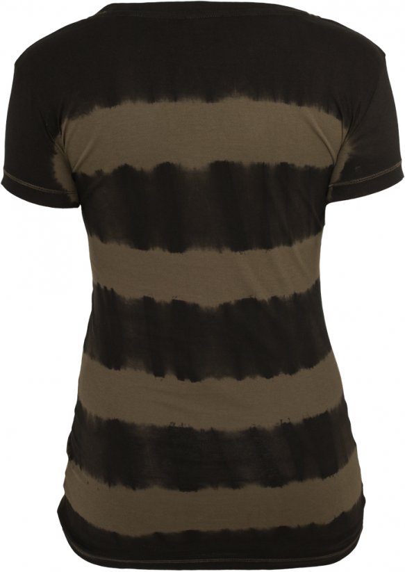 Koszulka Urban Classics Ladies Dip Dye Stripe Tee - darkgrey/olive