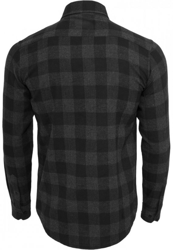 Pánska košeľa Urban Classics Checked Flanell Shirt - čierna,sivá