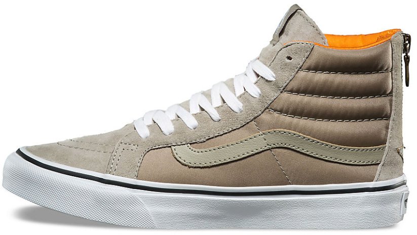Topánky Vans SK8-Hi Slim Zip silver sage-true white