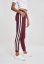 Dámske tepláky Urban Classics Ladies College Contrast Sweatpants - vínové s bielymi prúžkami