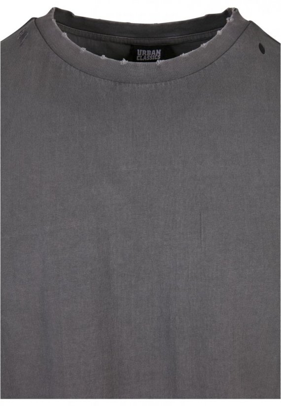 Pánské tričko Urban Classics Oversized Distressed - šedé