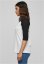 Černo/bílé dámské tričko Urban Classics Ladies 3/4 Contrast Raglan