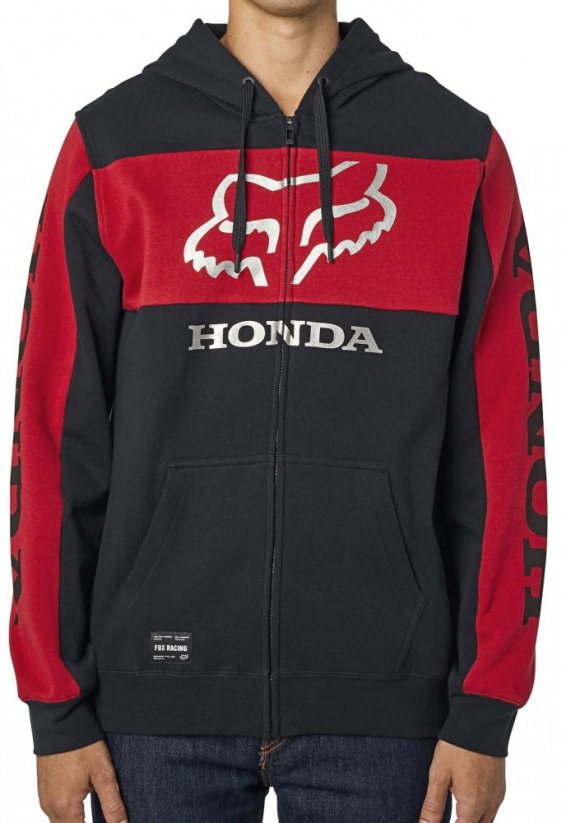 Mikina Fox Honda Zip black/red